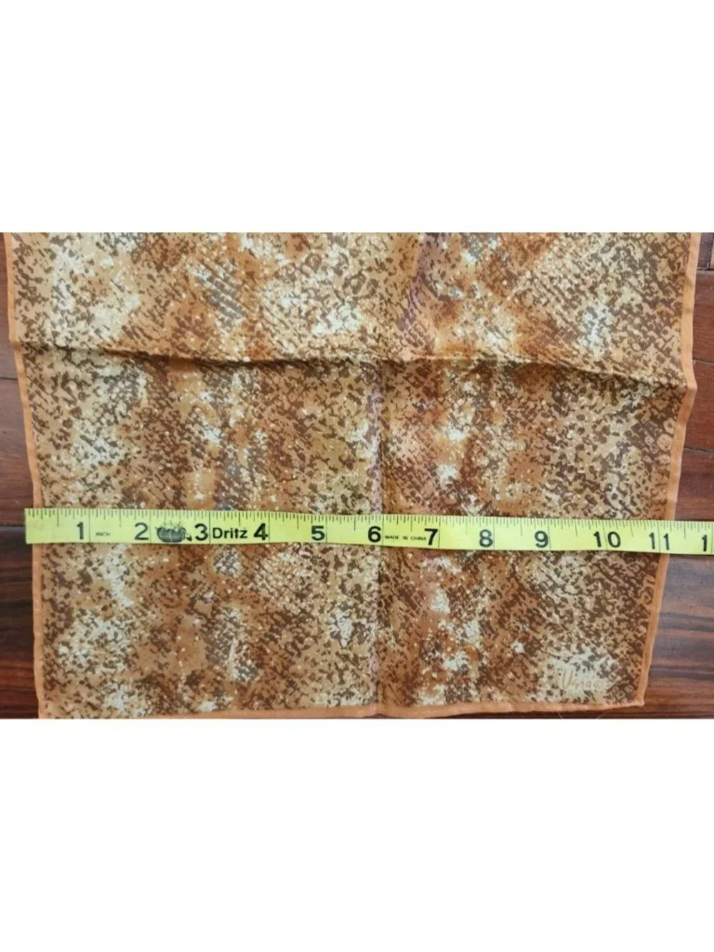 Vintage Vena Scarf Brown Snakeskin Animal Print Oblong 53x11 Signed